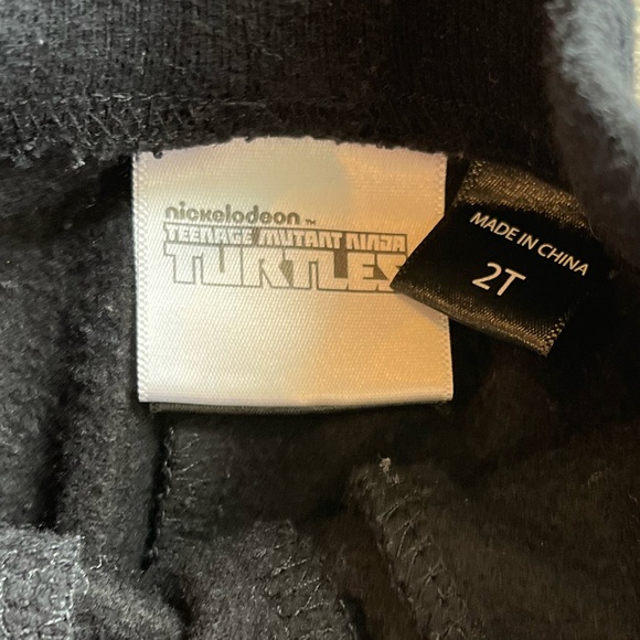 Nickelodeon TMNT Ninja Turtles Leonardo Wide Leg Toddler Boy Black Sweatpants 2T - Picture 4 of 5